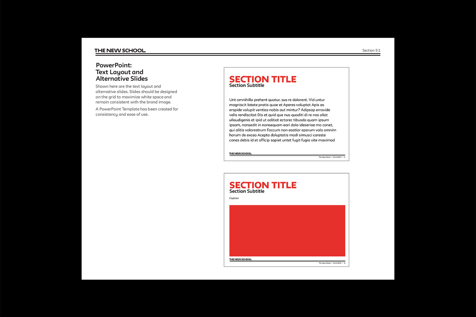 The New School brand collateral